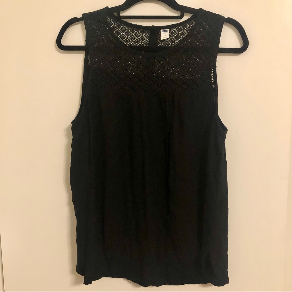 Old Navy Black Lace Detailed Tank Top